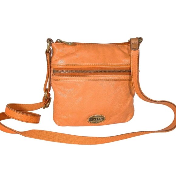 FOSSIL Coral Leather Small Crossbody Bag - Picture 1 of 7